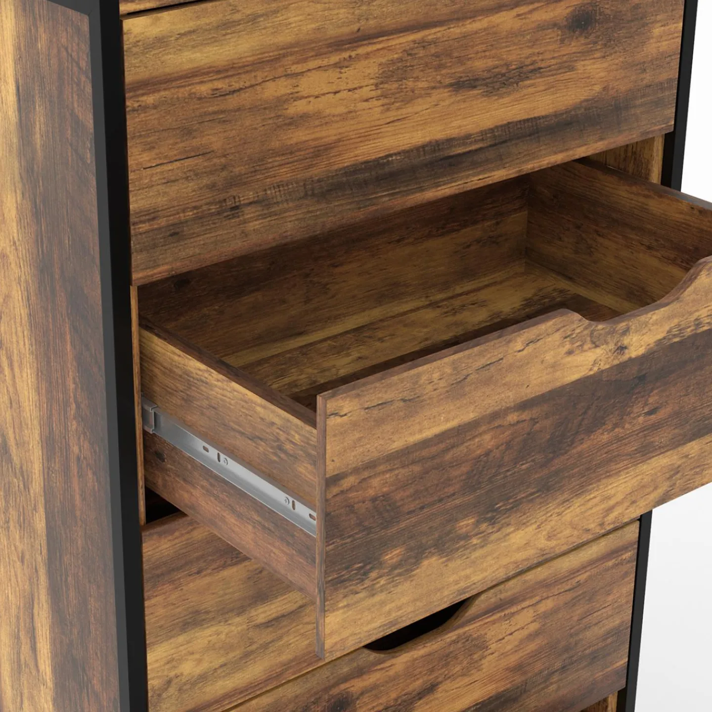 Chiffonnier design industriel 5 tiroirs*IDMarket Best