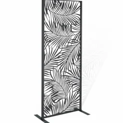 Claustra extérieur métal gris motif palmier*IDMarket Sale