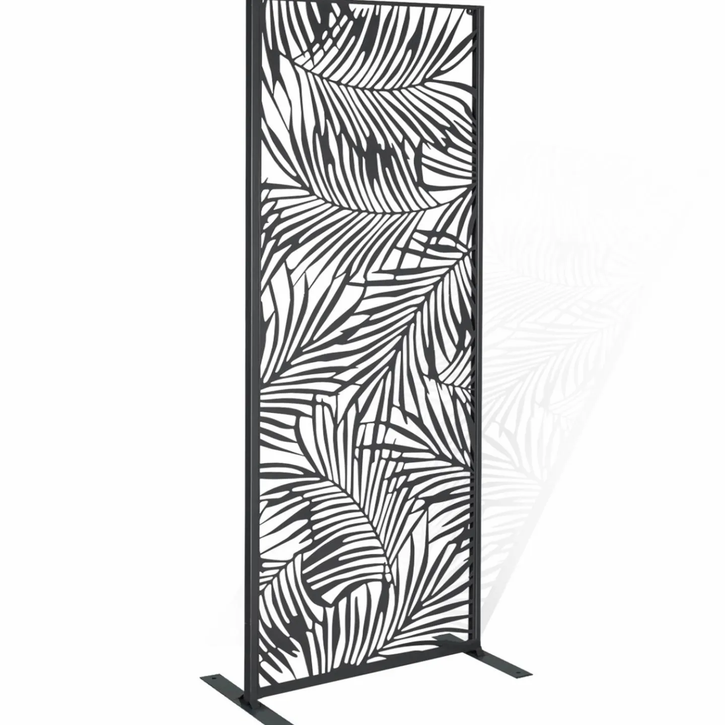 Claustra extérieur métal gris motif palmier*IDMarket Sale