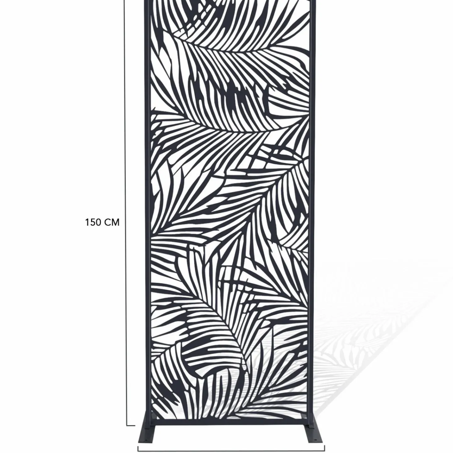 Claustra extérieur métal gris motif palmier*IDMarket Sale