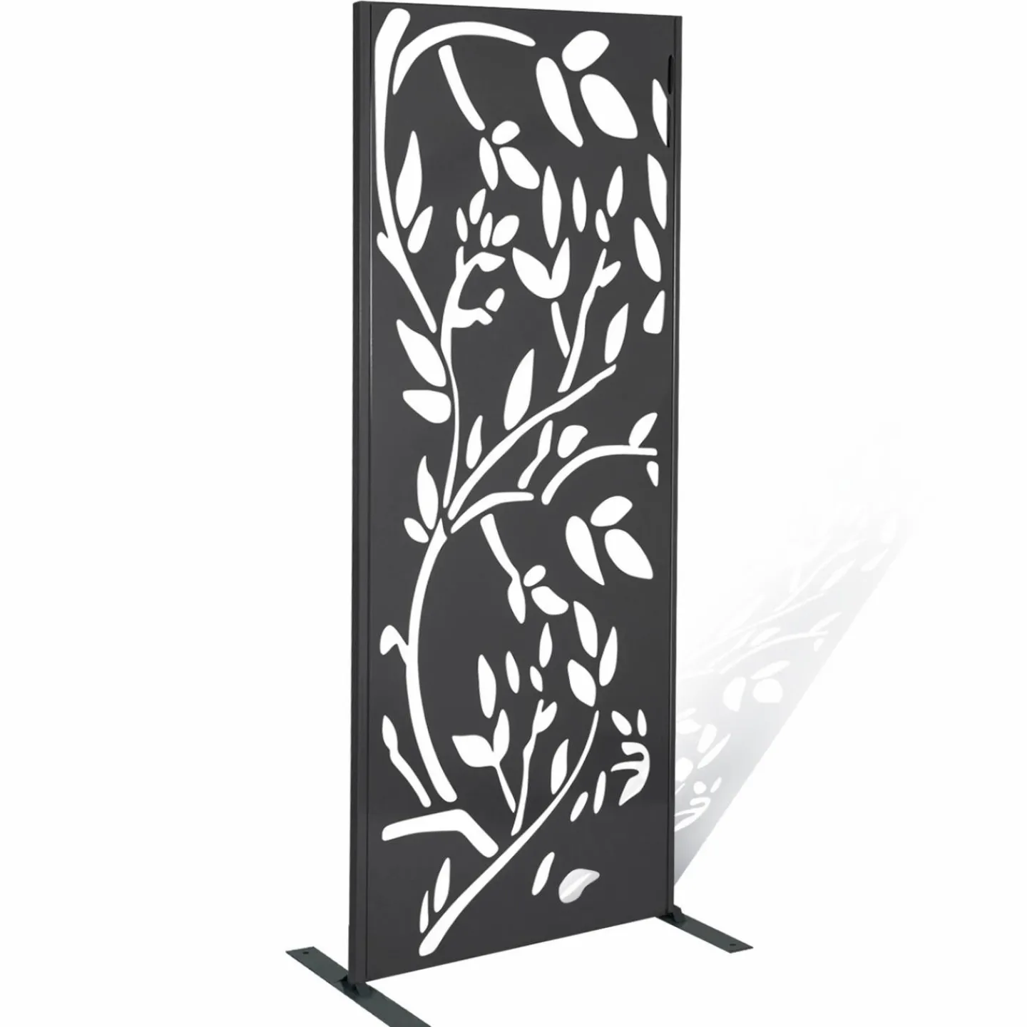 Claustra extérieur métal gris motif floral*IDMarket Hot