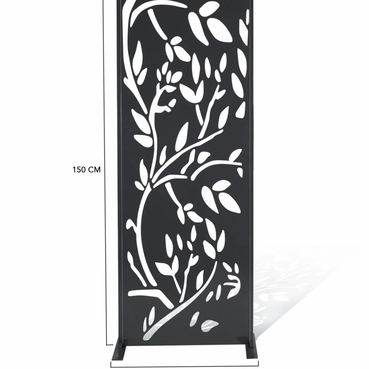 Claustra extérieur métal gris motif floral*IDMarket Hot