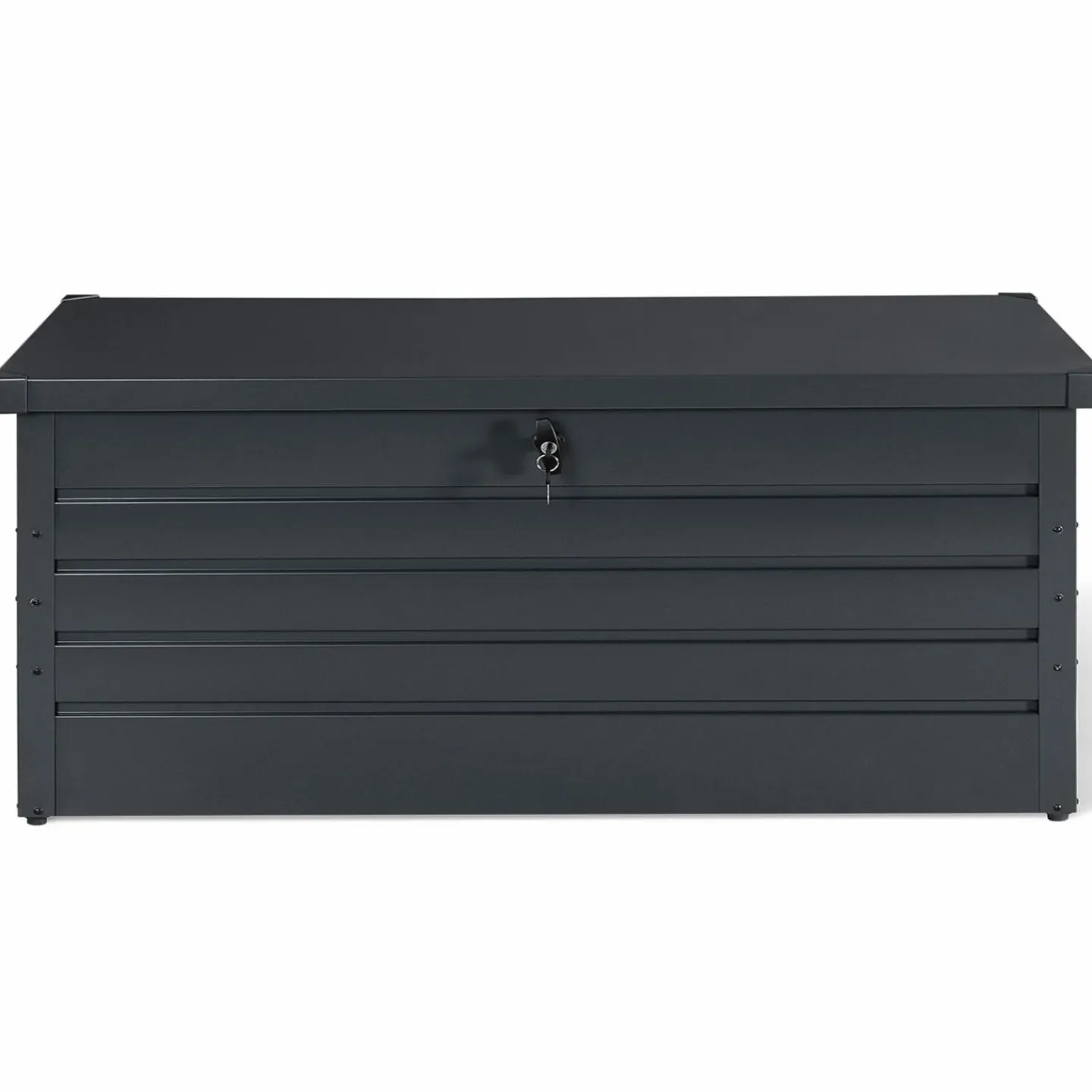 Coffre de jardin verrouillable en métal gris anthracite 600 L*IDMarket Outlet