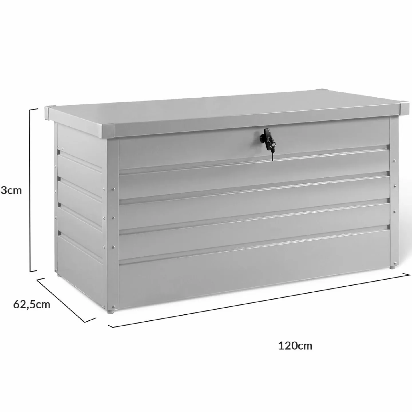 Coffre de rangement extérieur étanche en métal gris clair 350L*IDMarket Discount