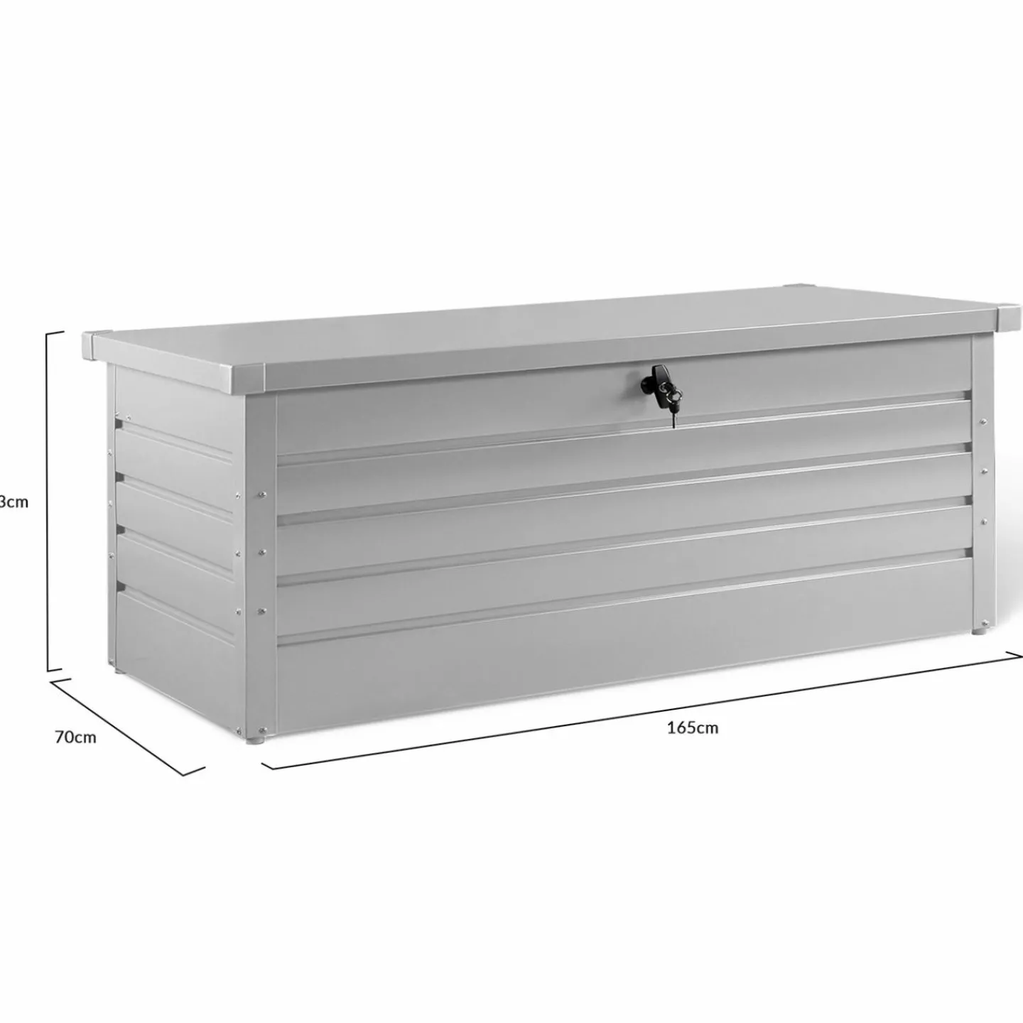 Coffre de rangement extérieur étanche en métal gris clair 600 L*IDMarket Outlet