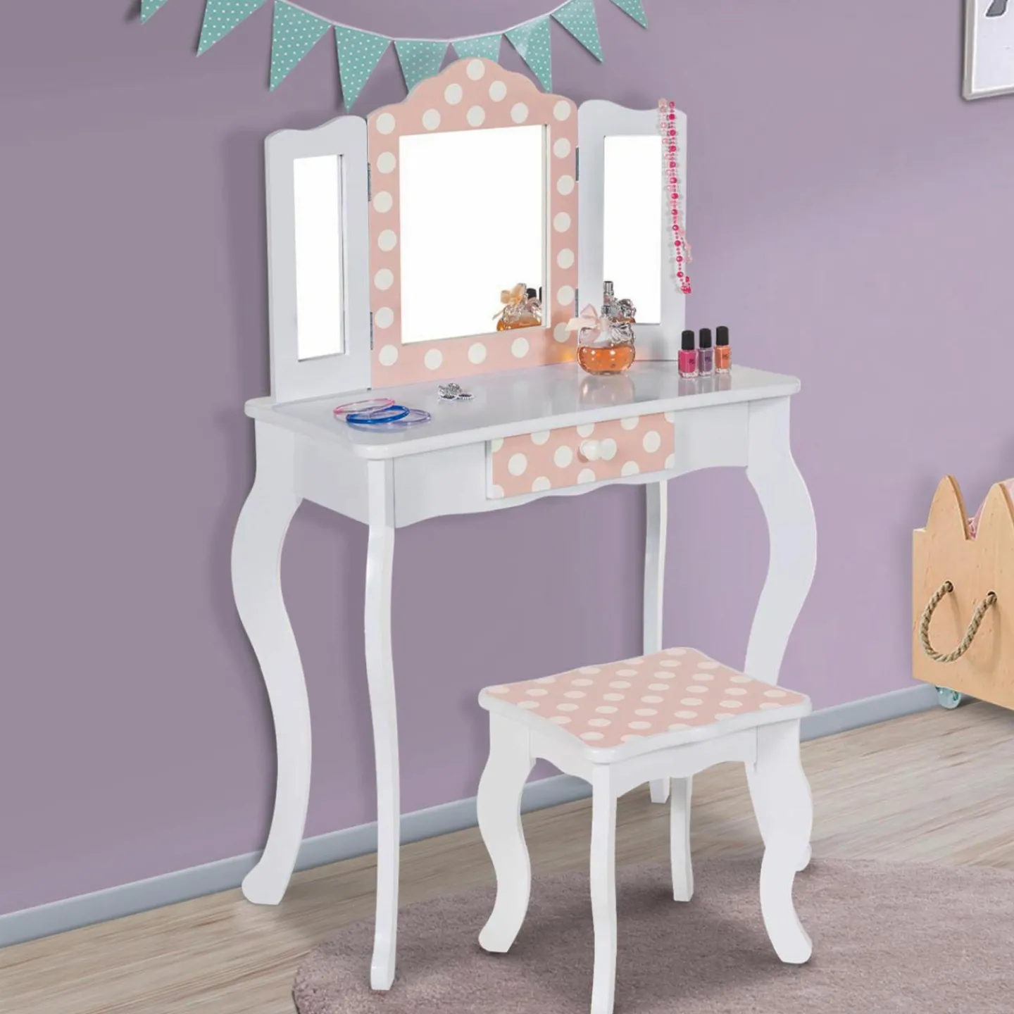 Coiffeuse enfant avec tiroirs*IDMarket Sale