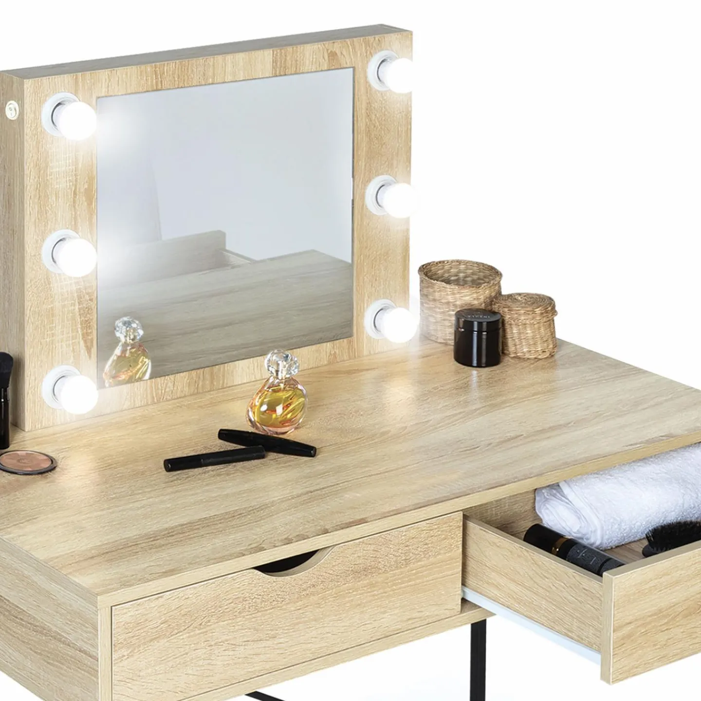 Coiffeuse industrielle avec éclairage*IDMarket Hot