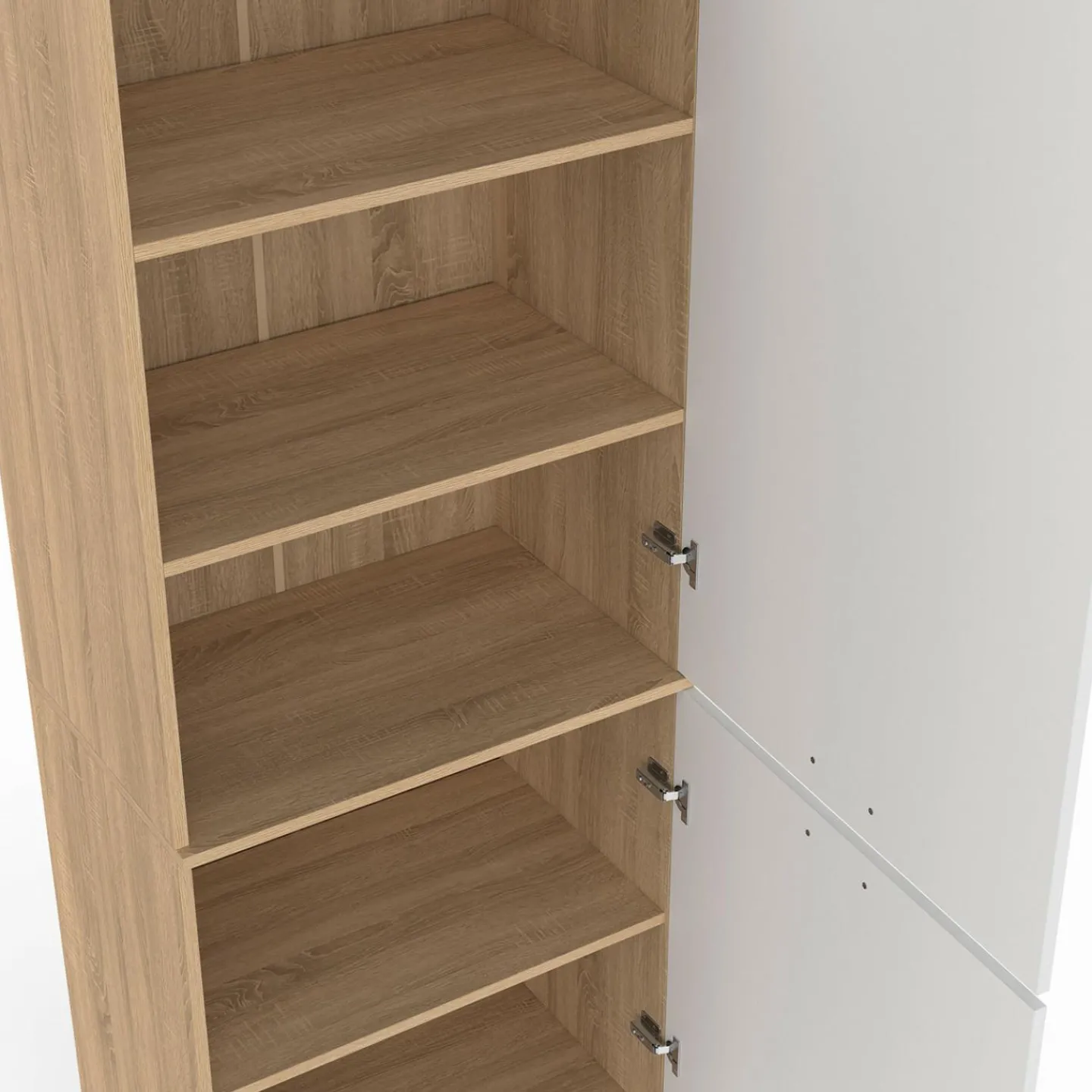 Colonne de cuisine hêtre et blanc*IDMarket Discount