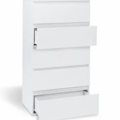 Commode 5 tiroirs blanche*IDMarket Online