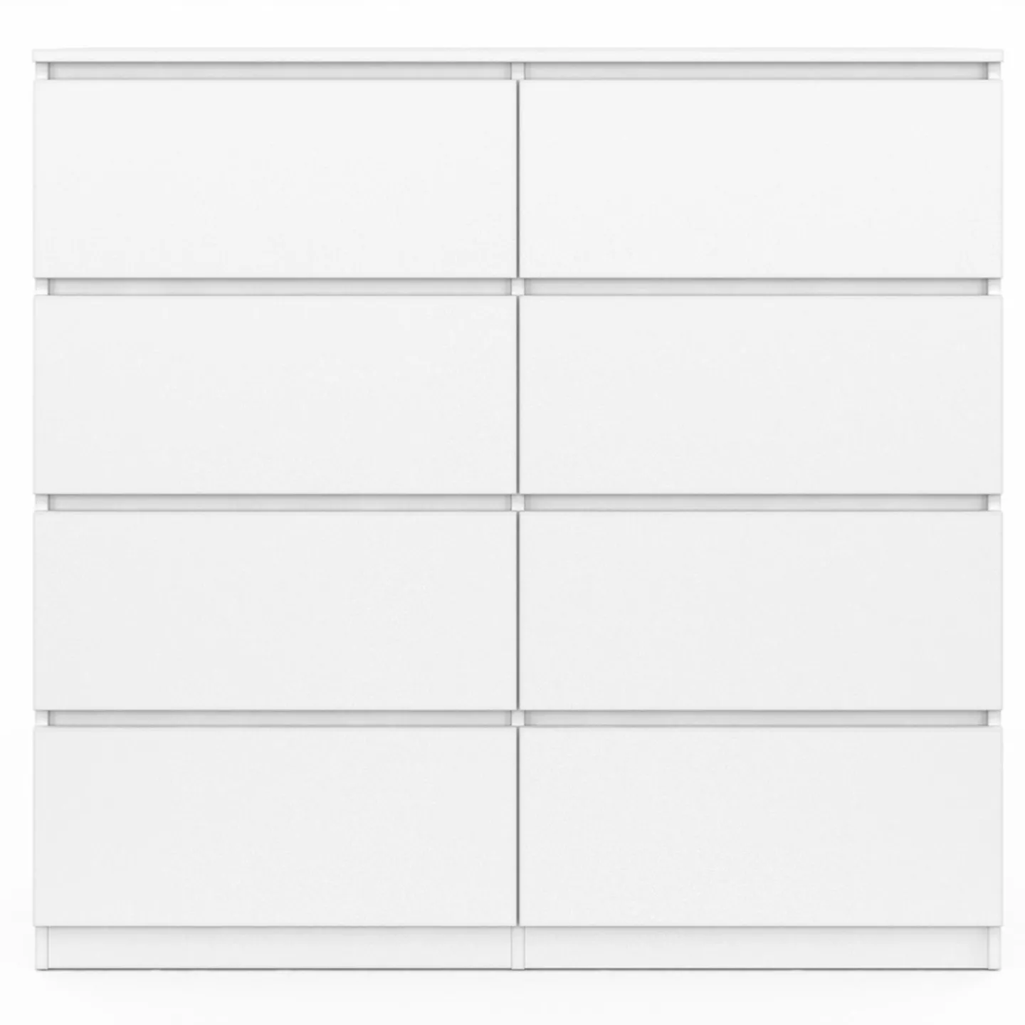 Commode 8 tiroirs en bois blanc 110 cm*IDMarket Discount