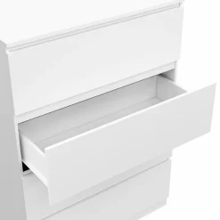 Commode en bois blanc avec 4 tiroirs 75 cm*IDMarket Best
