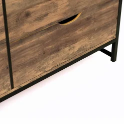 Commode industrielle 4 tiroirs avec étagère*IDMarket