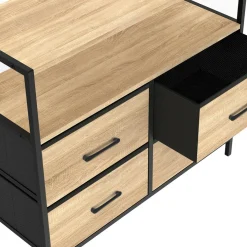 Commode industrielle 4 tiroirs en tissu*IDMarket Outlet