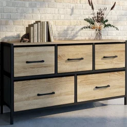 Commode industrielle design 5 tiroirs*IDMarket Outlet