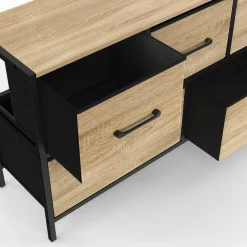 Commode industrielle design 5 tiroirs*IDMarket Outlet