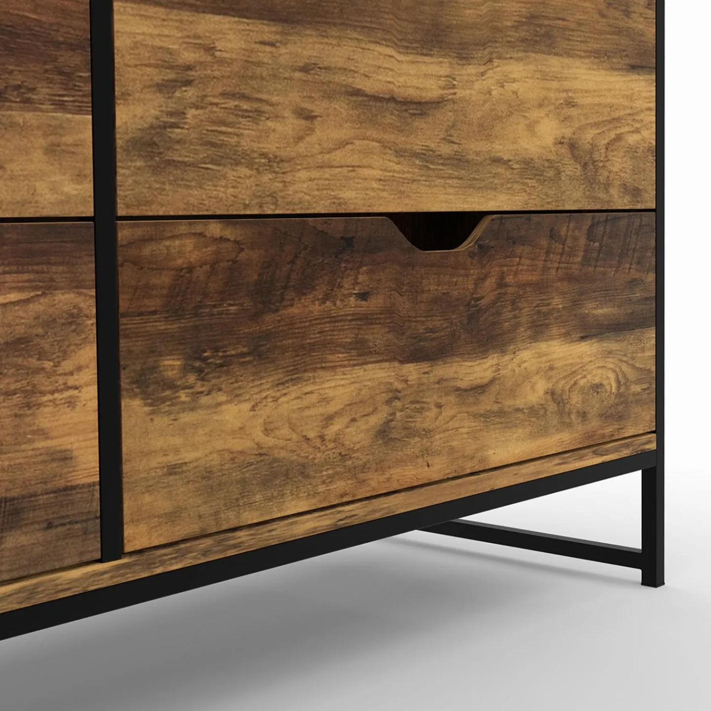 Commode XXL design industriel avec 6 tiroirs*IDMarket Hot