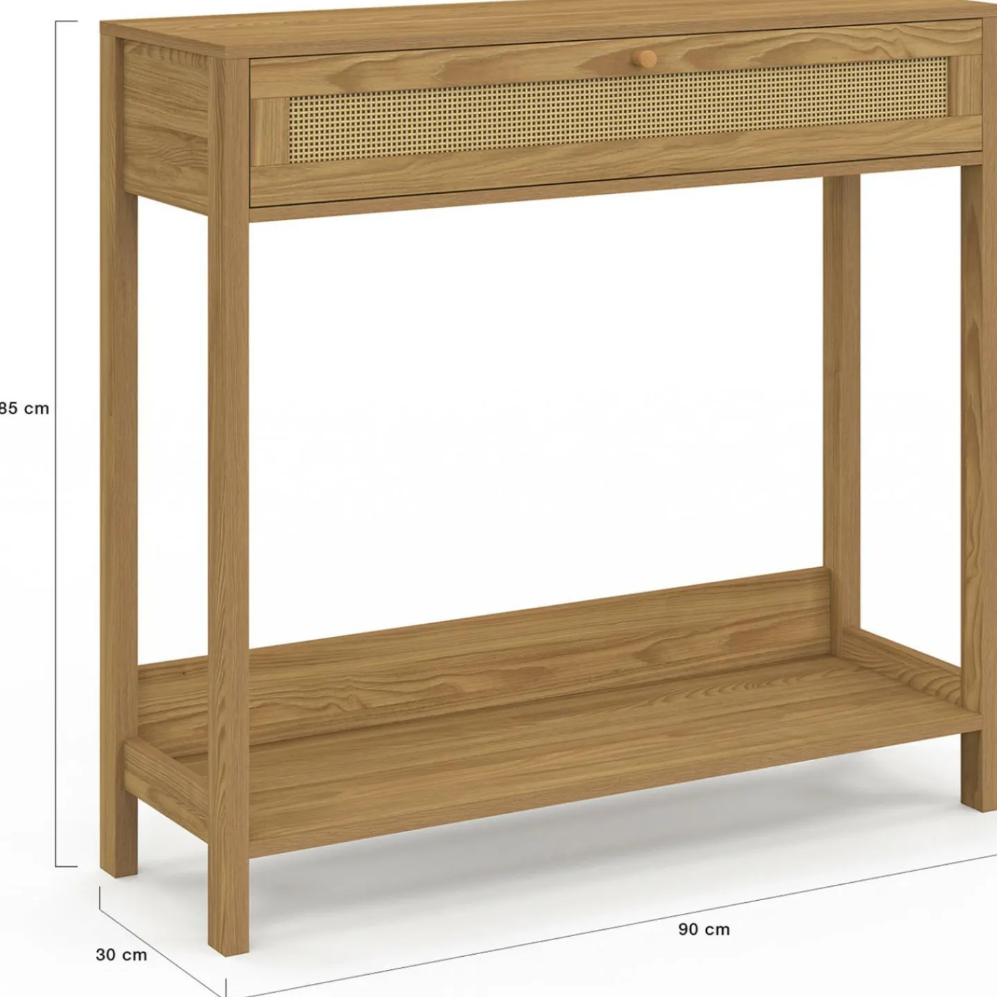 Console 1 tiroir effet naturel cannage*IDMarket Discount