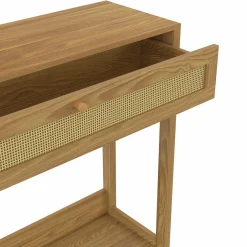 Console 1 tiroir effet naturel cannage*IDMarket Discount