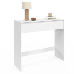 Console bois blanc 1 tiroir design moderne*IDMarket Sale