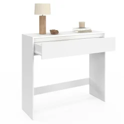 Console bois blanc 1 tiroir design moderne*IDMarket Sale
