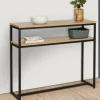Console bois et métal double plateau 100 cm*IDMarket
