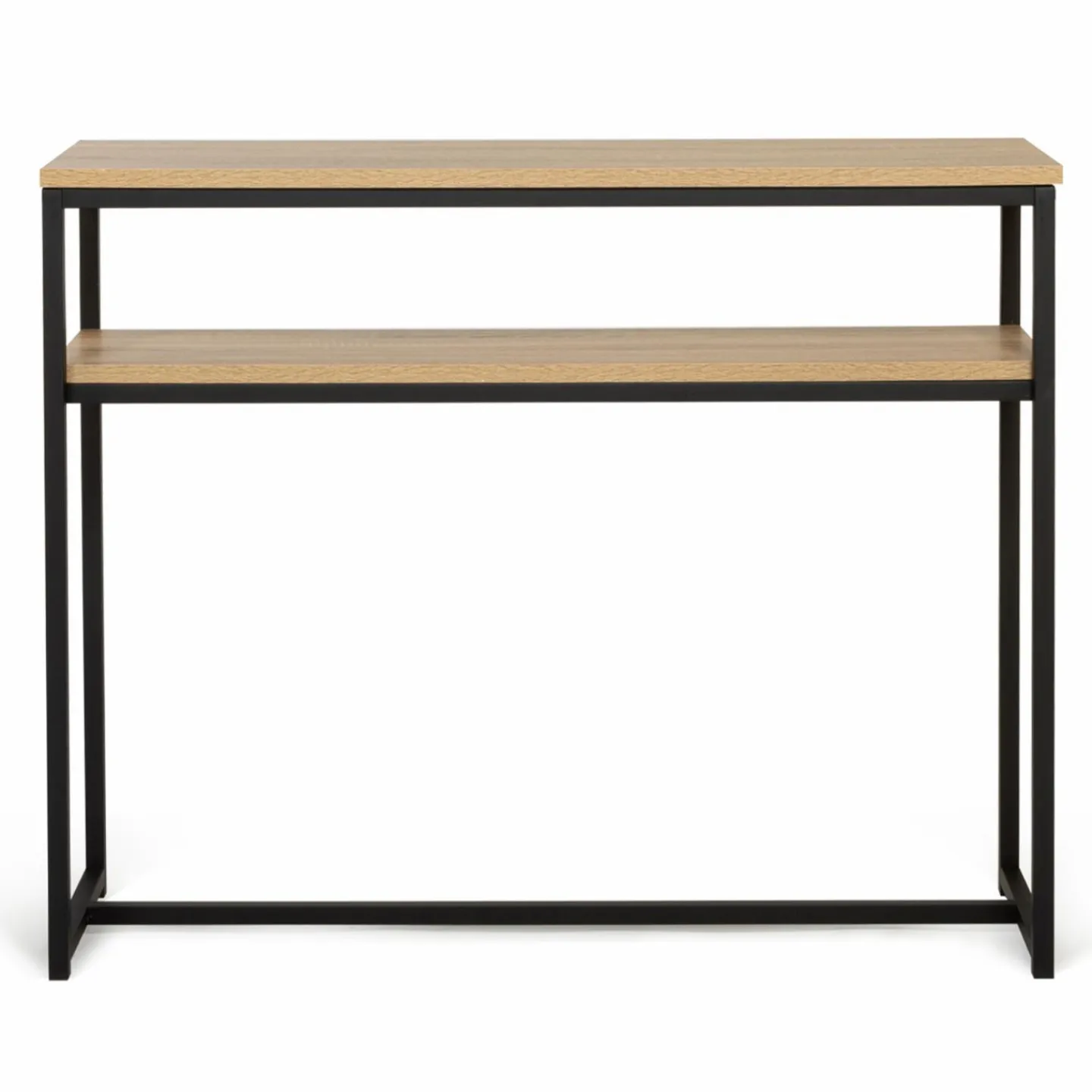 Console bois et métal double plateau 100 cm*IDMarket