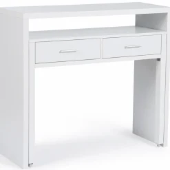 Console bureau extensible blanc*IDMarket Best