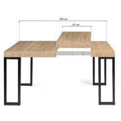 Console extensible industrielle 140 cm*IDMarket Discount