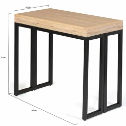 Console extensible industrielle 140 cm*IDMarket Discount