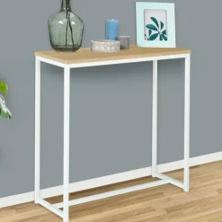 Console industrielle bois et métal blanc*IDMarket Clearance