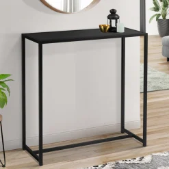 Console métal noir style industriel 80 cm*IDMarket Discount