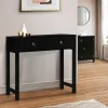 Console noire style asiatique 1 tiroir*IDMarket Discount