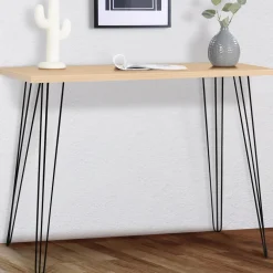 Console vintage bois pieds épingle*IDMarket Discount