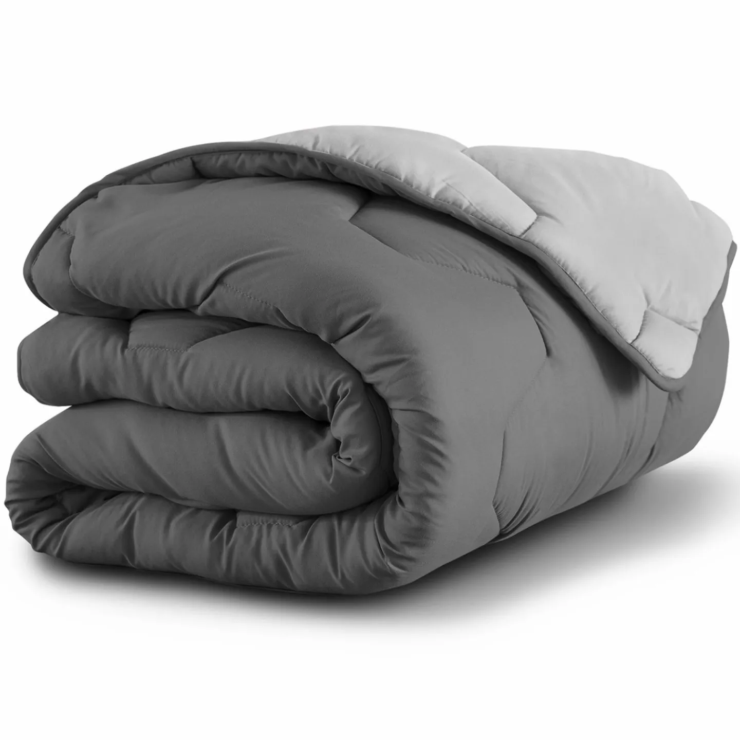 Couette bicolore 200x200 gris foncé et gris clair*IDMarket Hot