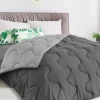 Couette bicolore 220x240 grise*IDMarket Best