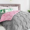 Couette bicolore 220x240 rose et grise*IDMarket Clearance
