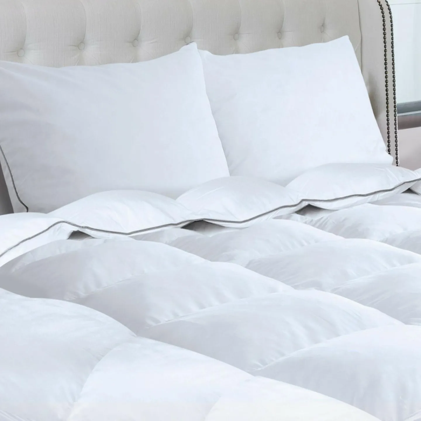 Couette 240x220 + 2 oreillers en plume d’oie*IDMarket Sale