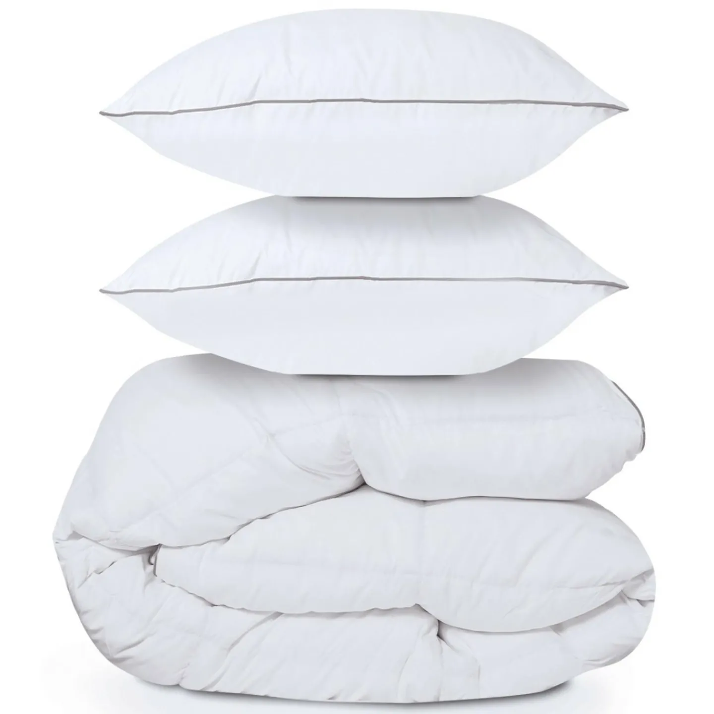 Couette 240x260 + 2 oreillers en plume d'oie*IDMarket Outlet