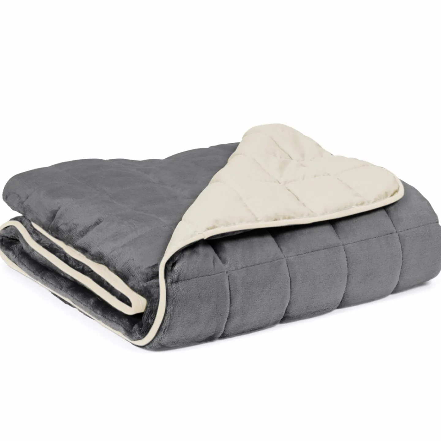 Couverture lestée 7kg 150x200 cm gris et crème*IDMarket Clearance