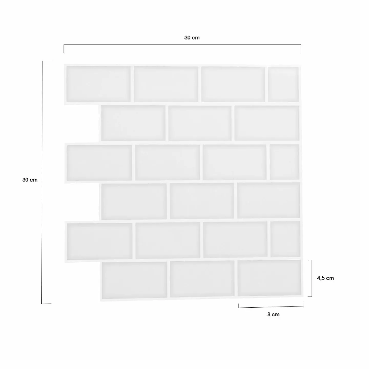 Crédence adhésive murale effet carrelage blanc*IDMarket Clearance