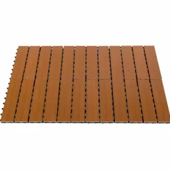 Dalles composite clipsables 30x30 CM imitation teck*IDMarket Clearance