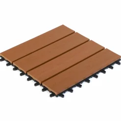 Dalles composite clipsables 30x30 CM imitation teck*IDMarket Clearance