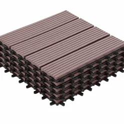 Dalles composite clipsables 30x30 cm pour terrasse*IDMarket Clearance