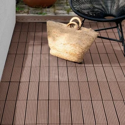 Dalles composite clipsables 30x30 cm pour terrasse*IDMarket Clearance