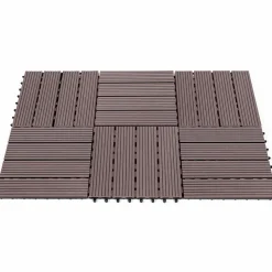 Dalles composite clipsables 30x30 cm pour terrasse*IDMarket Clearance