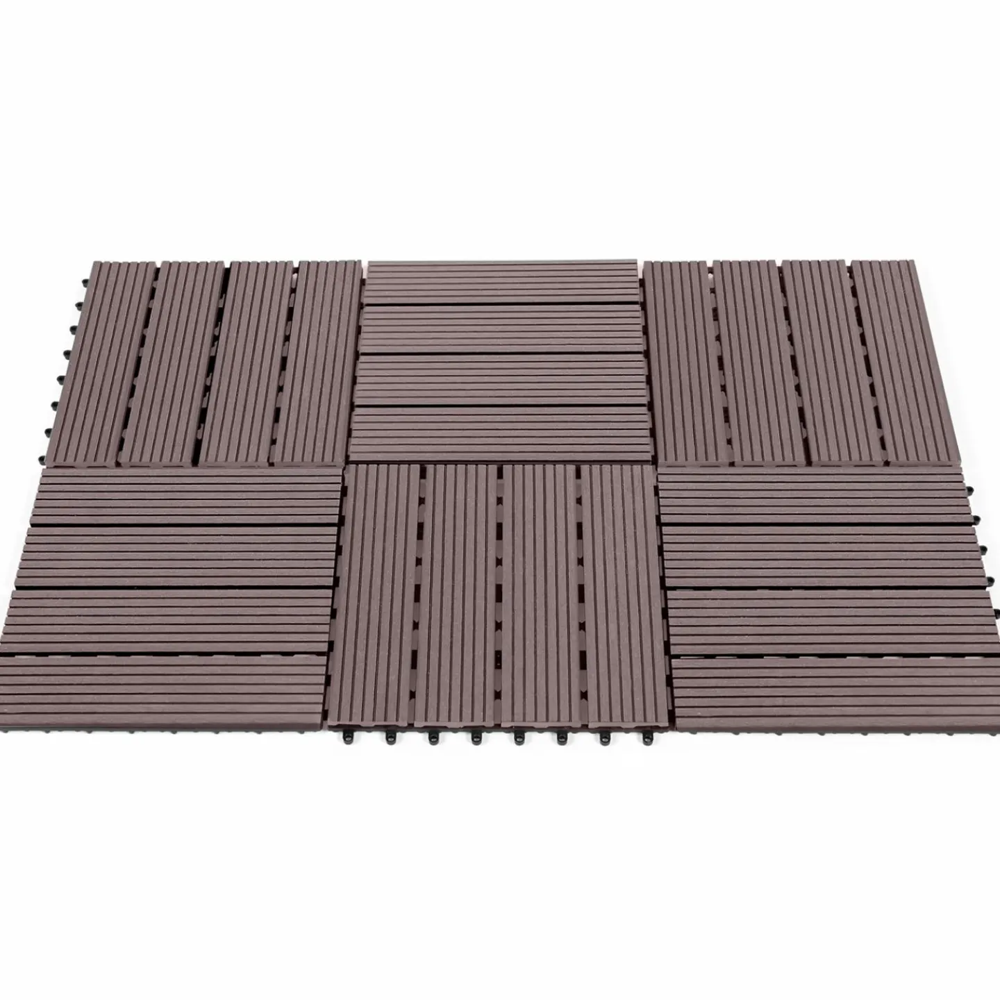 Dalles composite clipsables 30x30 cm pour terrasse*IDMarket Clearance
