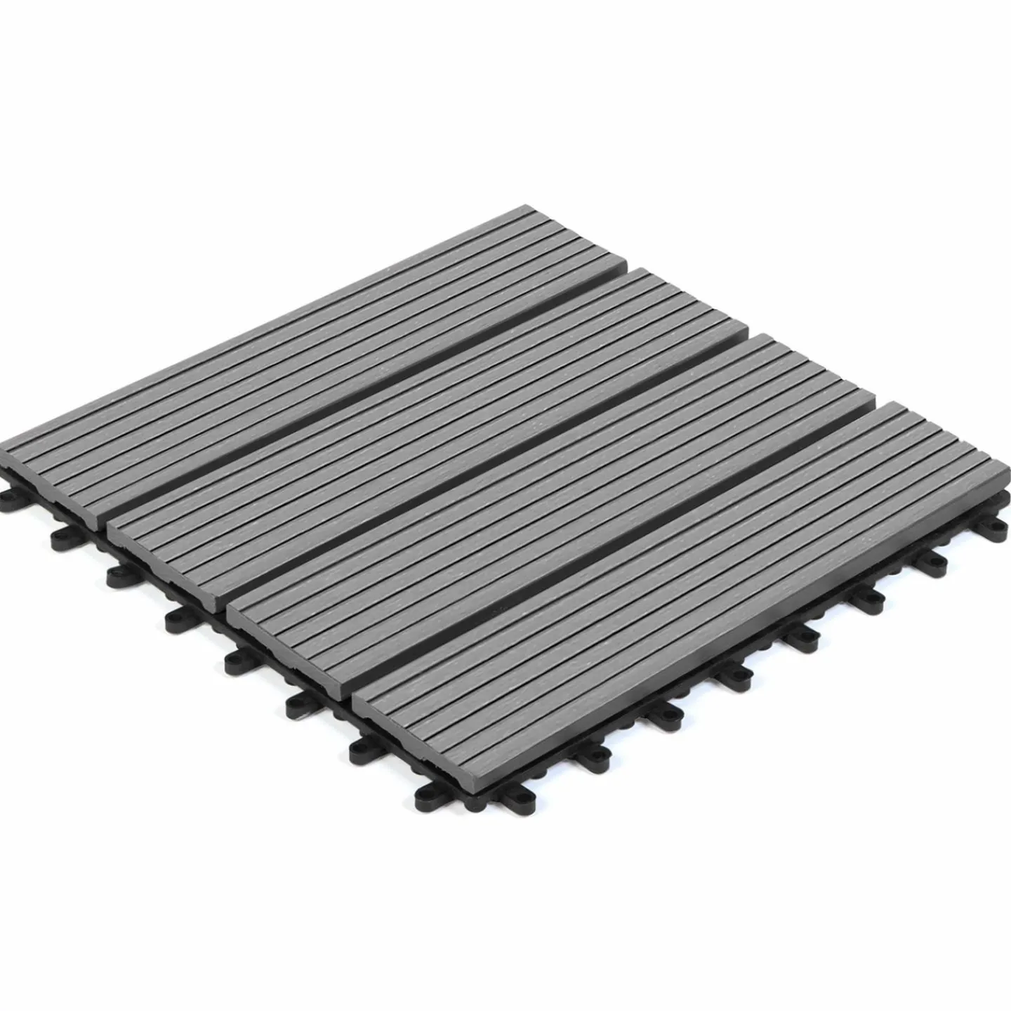 Dalles composite clipsables 30x30 CM en bois gris*IDMarket Online