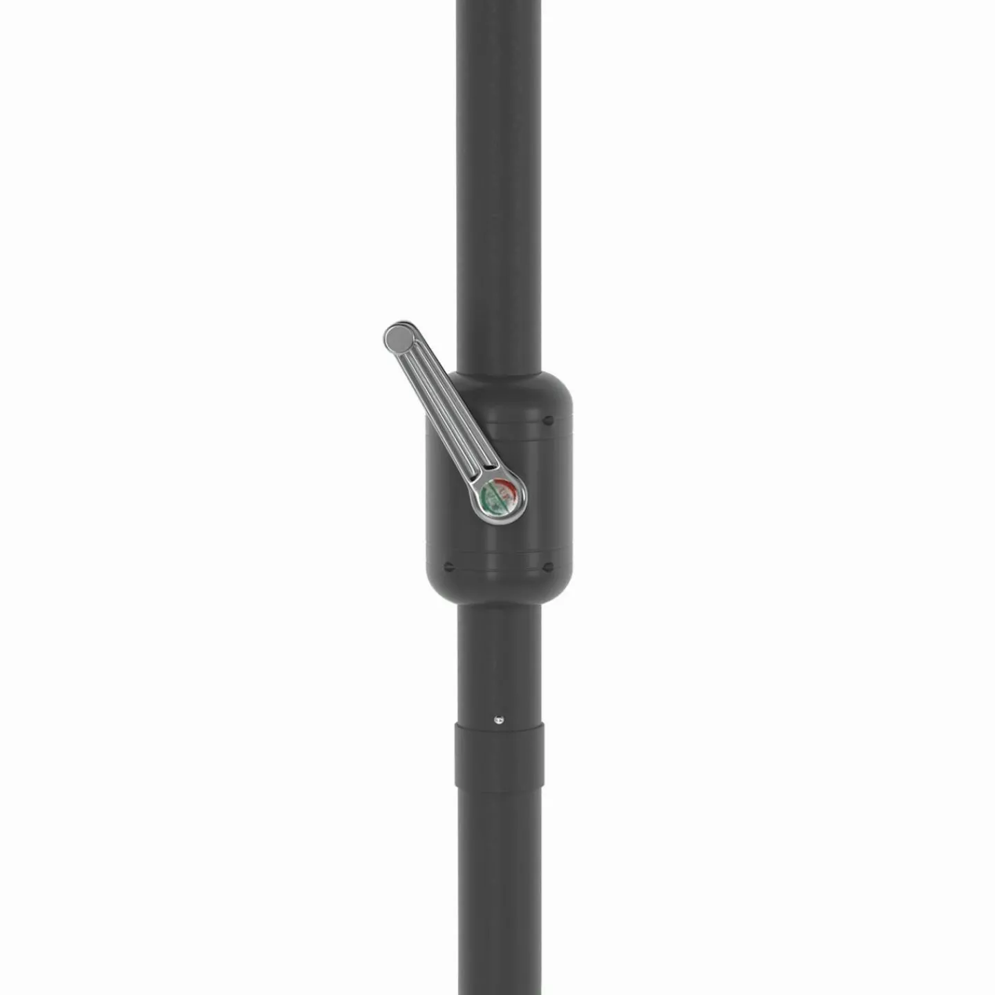 Demi parasol de balcon plage CORTE gris 2,7x1,35 M avec housse*IDMarket Online