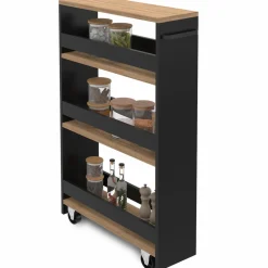 Desserte de cuisine avec chariot de rangement à étages*IDMarket