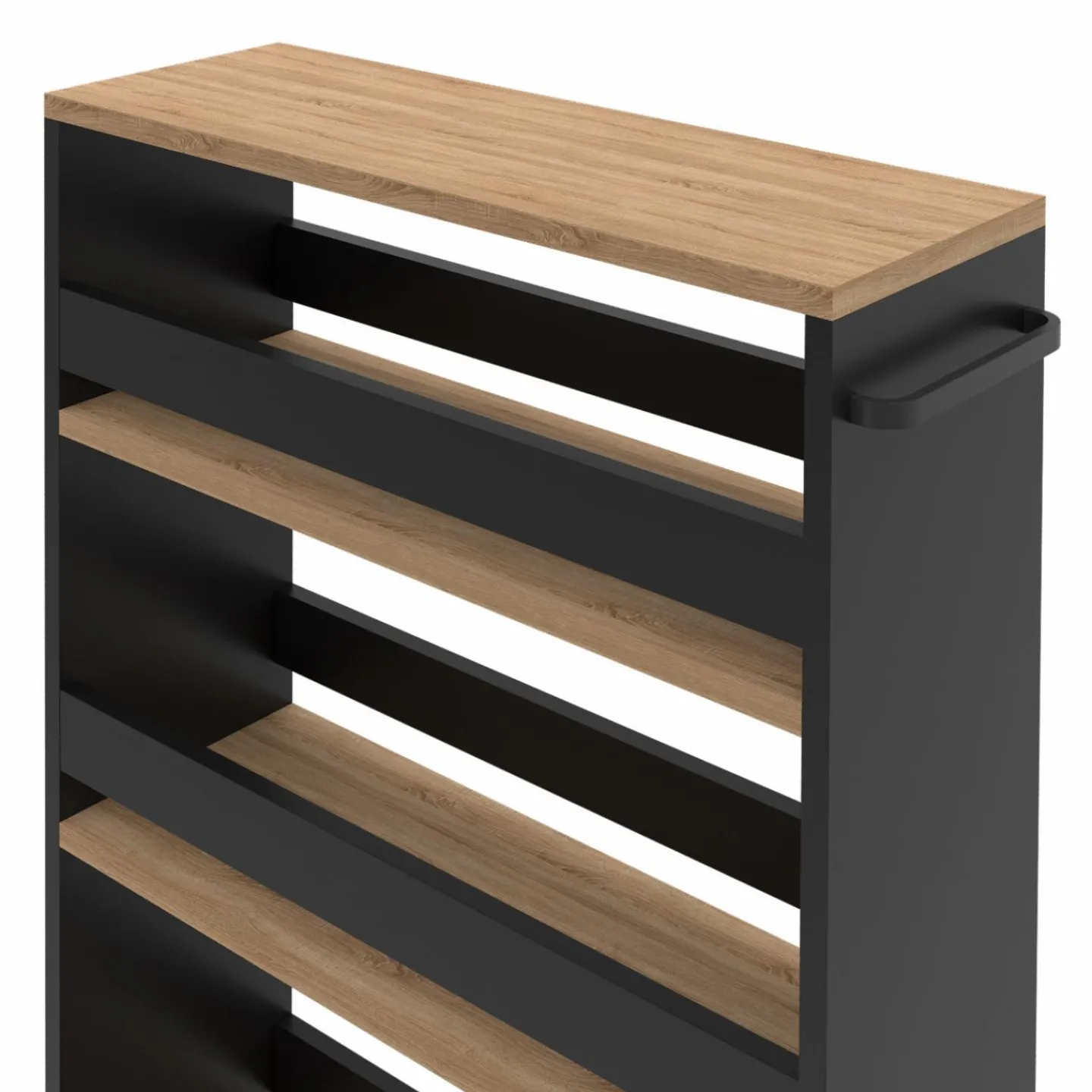 Desserte de cuisine avec chariot de rangement à étages*IDMarket